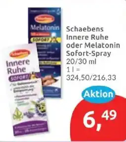 Budni Schaebens Innere Ruhe oder Melatonin Sofort-Spray Angebot