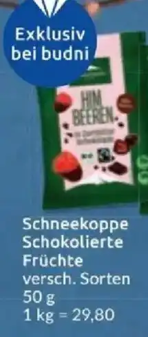 Budni Schneekoppe Schokoliente Früchte Angebot