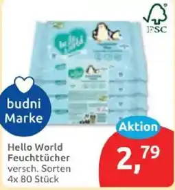 Budni budni Hello World Feuchttücher Angebot