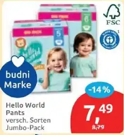Budni Hello World Pants Angebot