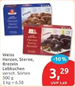 Budni Weiss Herzen, Sterne, Brezeln Lebkuchen Angebot