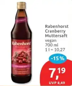 Budni Rabenhorst Cranberry Muttersaft vegan Angebot