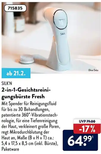 Aldi Nord Silk'n 2in1 Gesichtsreinigungsbürste Fresh Angebot