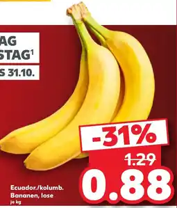 Kaufland Bananen, lose Angebot