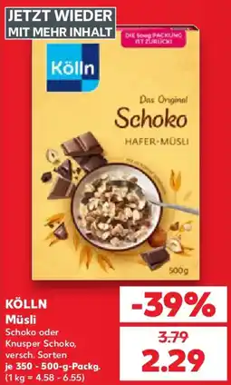 Kaufland Kölln Schoko Hafer-Müsli Angebot