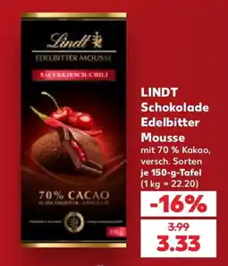 Kaufland Lindt Schokolade Edelbitter Mousse Angebot