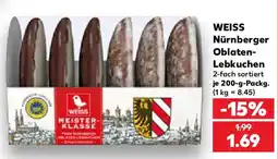 Kaufland WEISS Nürnberger Oblaten-Lebkuchen Angebot