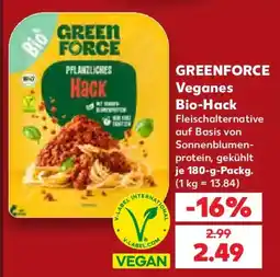 Kaufland GREENFORCE Veganes Bio-Hack Angebot