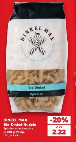 Kaufland DINKEL MAX Bio-Dinkel-Nudeln Angebot
