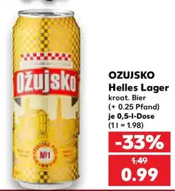 Kaufland OŽUJSKO Helles Lager Angebot