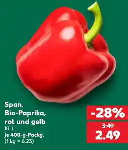Kaufland Span. Bio-Paprika, rot und gelb Angebot
