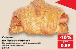 Kaufland Croissant mit Geflügelwürstchen Angebot