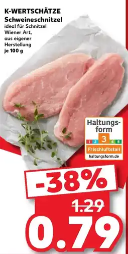 Kaufland K-WERTSCHÄTZE Schweineschnitzel Angebot