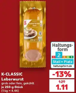 Kaufland K-CLASSIC Leberwurst Angebot