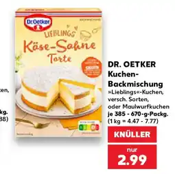 Kaufland DR. OETKER Kuchen Backmischung Angebot
