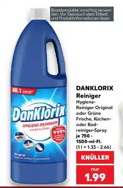 Kaufland DANKLORIX Reiniger Hygiene-Reiniger Original Angebot