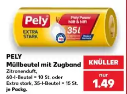 Kaufland Pely Müllbeutel mit Zugband Angebot