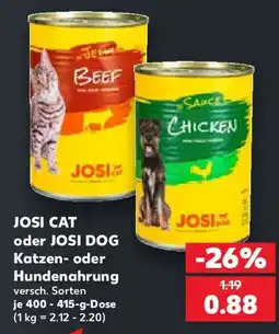 Kaufland JOSI CAT oder JOSI DOG Angebot