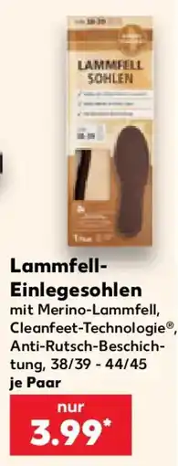 Kaufland Lammfell-Sohlen Angebot