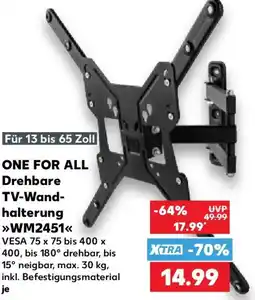 Kaufland ONE FOR ALL Drehbare TV-Wandhalterung »WM2451« Angebot