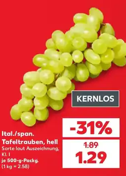 Kaufland Ital./span. Tafeltrauben, hell Angebot