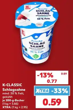 Kaufland K-CLASSIC Schlagsahne Angebot