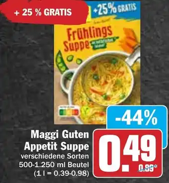 Hit Maggi Guten Appetit Suppe 500-1250ml Beutel Angebot