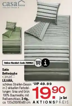 Ostermann Casa Nova Satin Bettwäsche LILIANA Angebot