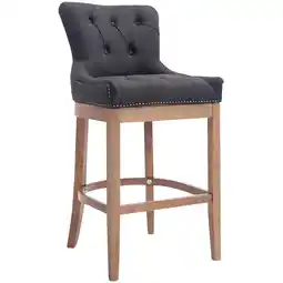 Netto Marken-Discount CLP Barhocker Lakewood Stoff, Antik-hell - Farbe: dunkelgrau Angebot