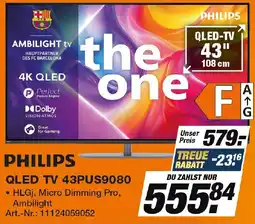 Expert Technomarkt PHILIPS QLED TV 43PUS9080 Angebot