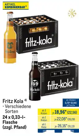 METRO Fritz Kola Angebot