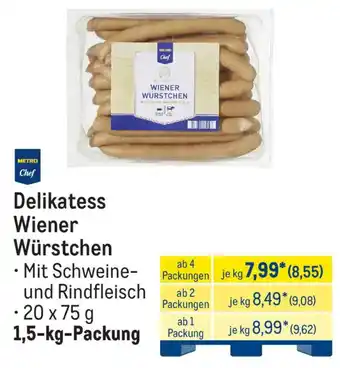 Metro Chef Delikatess Wiener Würstchen