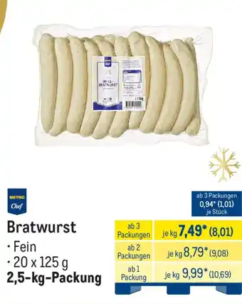 METRO Chef Bratwurst Fein
