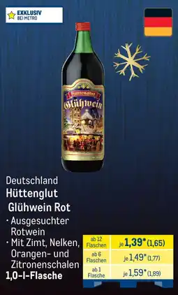 METRO Hüttenglut Glühwein Rot Angebot