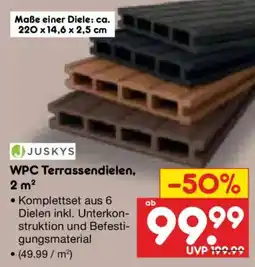 Netto Marken-Discount JUSKYS WPC Terrassendielen Angebot