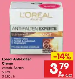 Netto Marken-Discount L'Oréal Anti-Falten Creme Angebot