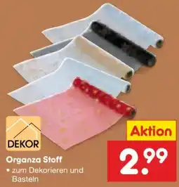 Netto Marken-Discount DEKOR Organza Stoff Angebot