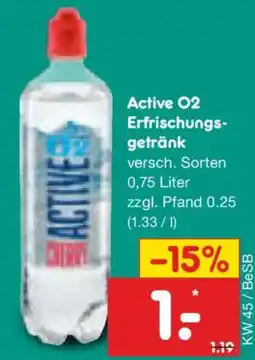 Netto Marken-Discount Active O2 Erfrischungsgetränk Angebot