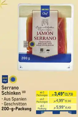 METRO Metro Chef Serrano Schinken Angebot