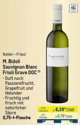 METRO M. Bidoli Sauvignon Blanc Angebot