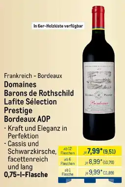 METRO Domaines Barons de Rothschild Lafite Sélection Prestige Bordeaux AOP Angebot