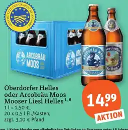 tegut Oberdorfer Helles oder Arcobräu Moos Mooser Liesl Helles Angebot