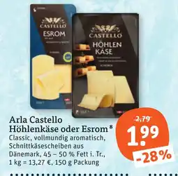 tegut Arla Castello Höhlenkäse oder Esrom Classic Angebot