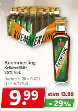 Getränkeland Kuemmerling Kräuterlikör Angebot