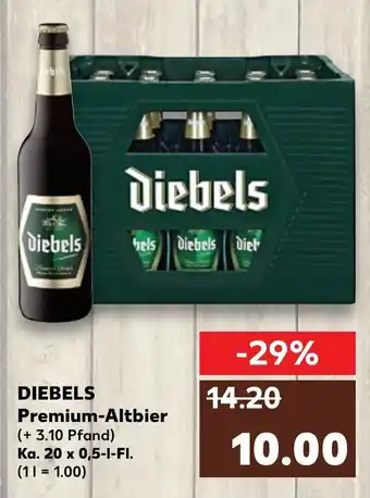 Kaufland Diebels Premium Altbier 20x0,5L Angebot