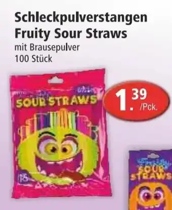 Groschen Schleckpulverstangen Fruity Sour Straws 100st Angebot