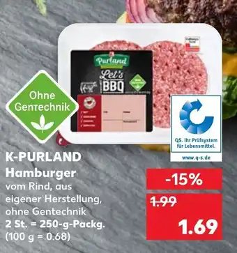 Kaufland K-Purland Hamburger 250g Angebot