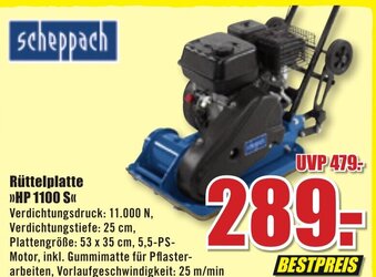 B1 Discount Baumarkt Scheppach Rüttelplatte HP 1100 S Angebot