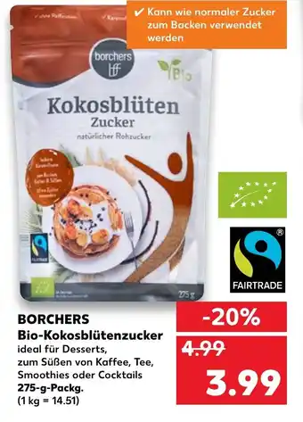 Kaufland Borchers Bio Kokosblütenzucker 275g Angebot