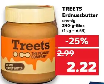 Kaufland Treets Erdnussbutter 340g Angebot